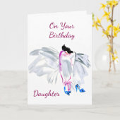 CARTE **VOEUX D'ANNIVERSAIRE POUR VOTRE FILLE*** (Fleur jaune)