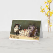 Carte Voeux d'anniversaire Repro Vintage 1910 (Fleur jaune)