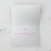 Carte Voeux d'anniversaire rose pour chers coeurs saluta (Intérieur)