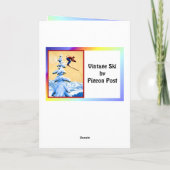 Carte Voeux d'anniversaire, Saut à ski (Dos)