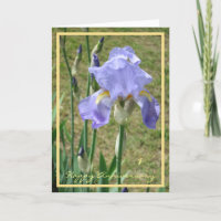 Vœux de 1er anniversaire de mariage Iris violet Él