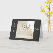 Carte Vœux de 50e ANNIVERSAIRE DE MARIAGE (Fleur jaune)