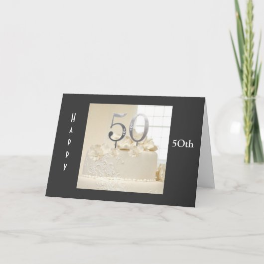 Carte Vœux de 50e ANNIVERSAIRE DE MARIAGE (Devant)