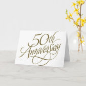 Carte Vœux de 50e ANNIVERSAIRE DE MARIAGE (Fleur jaune)