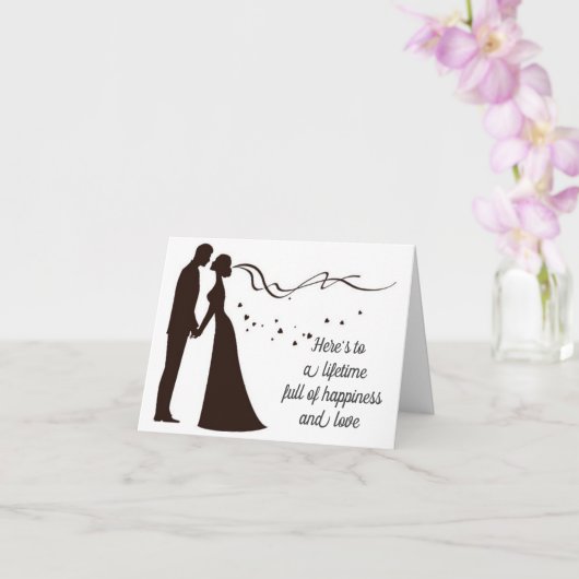 CARTE VOEUX DE BONHEUR/AMOUR POUR LE JOUR DU MARIAGE (Orchidée)