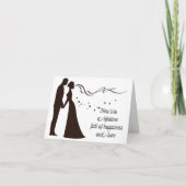 CARTE VOEUX DE BONHEUR/AMOUR POUR LE JOUR DU MARIAGE (Devant)