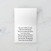 Carte Vœux de bonne fête de Thanksgiving (Intérieur)