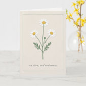 Carte Vœux de Camomille - Crème Douce (Fleur jaune)