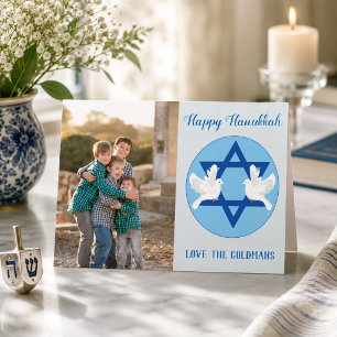 Carte Vœux de Colombe de Hanukkah pour la Paix