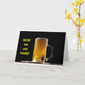 CARTE VOEUX DE DÉPASSER LA BIÈRE/LE BONHEUR (Fleur jaune)