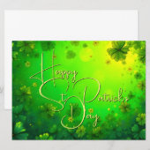 Carte Vœux de fête de la Saint-Patrick (Devant / Derrière)