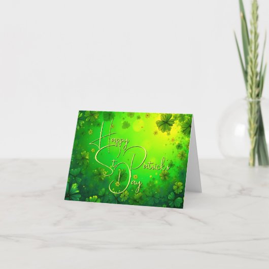 Carte Vœux de fête de la Saint-Patrick (Devant)