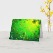 Carte Vœux de fête de la Saint-Patrick (Fleur jaune)