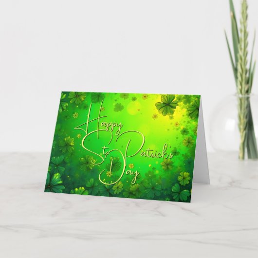 Carte Vœux de fête de la Saint-Patrick (Devant)