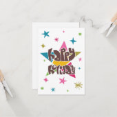 Carte Vœux de fêtes joyeuses. (Devant/Arrière en situation)