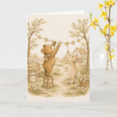 Carte Vœux de Fleur Sauvage  (Fleur jaune)
