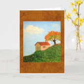 Carte Vœux de la maison.. (Fleur jaune)