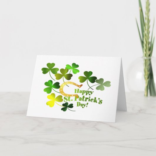 Carte Vœux de la Saint-Patrick (Devant)