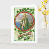 Carte Vœux de la Saint-Patrick religieux (Fleur jaune)