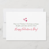 Carte Vœux de la Saint-Valentin et bénédictions pour vou (Dos)