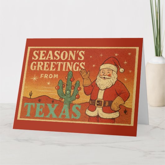 Carte Vœux de la saison du Texas (Devant)