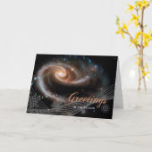 Carte Vœux de la Saison - Télescope spatial Hubble (Fleur jaune)