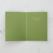 Carte Vœux de mariage calligraphiés en ivoire vert class (Intérieur)