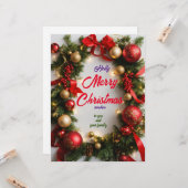 Carte Vœux de Noël (Devant/Arrière en situation)