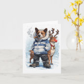 Carte Vœux de Noël (Fleur jaune)
