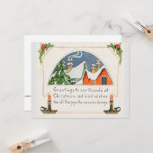 Carte Vœux de Noël à nos Amis (Devant/Arrière en situation)