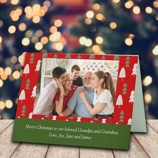 Carte voeux de Noël aux grands-parents Parents