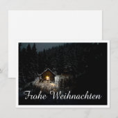 Carte Vœux de Noël avec maison de sorcière (Devant / Derrière)