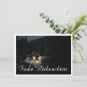 Carte Vœux de Noël avec maison de sorcière (Debout devant)