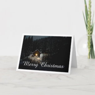 Carte Vœux de Noël avec Maison de Sorcière