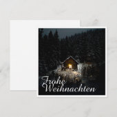 Carte Vœux de Noël avec maison de sorcière (Devant / Derrière)