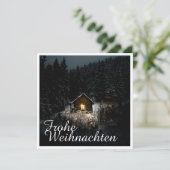 Carte Vœux de Noël avec maison de sorcière (Debout devant)