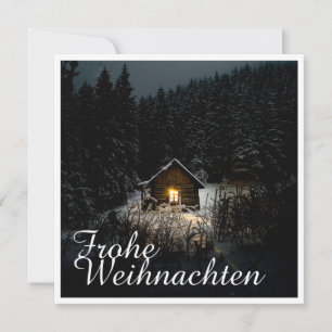 Carte Vœux de Noël avec maison de sorcière