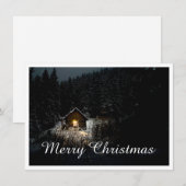 Carte Vœux de Noël avec maison de sorcière (Devant / Derrière)
