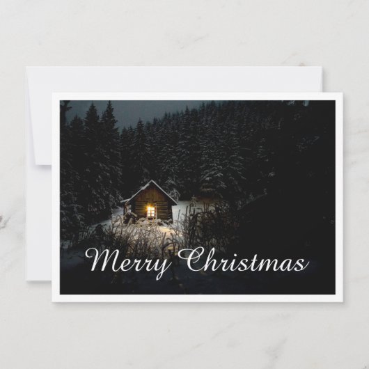 Carte Vœux de Noël avec maison de sorcière (Devant)