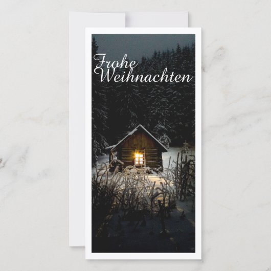 Carte Vœux de Noël avec maison de sorcière (Devant)