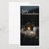 Carte Vœux de Noël avec maison de sorcière (Devant / Derrière)