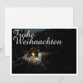 Carte Vœux de Noël avec maison de sorcière (Devant / Derrière)