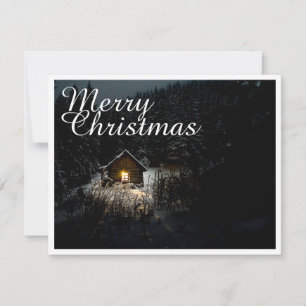 Carte Vœux de Noël avec Maison de Sorcière