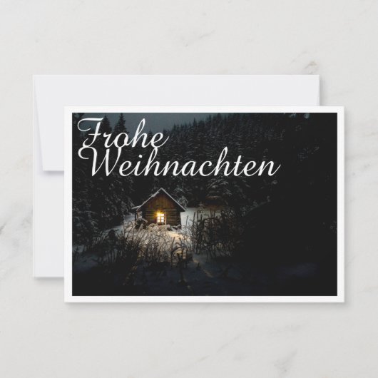 Carte Vœux de Noël avec maison de sorcière (Devant)