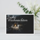 Carte Vœux de Noël avec maison de sorcière (Debout devant)