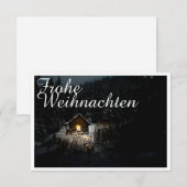 Carte Vœux de Noël avec maison de sorcière (Devant / Derrière)