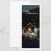 Carte Vœux de Noël avec maison de sorcière (Devant / Derrière)