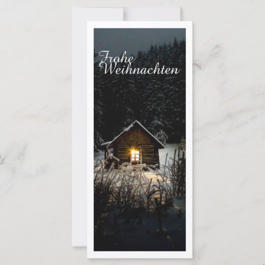 Carte Vœux de Noël avec maison de sorcière (Devant)