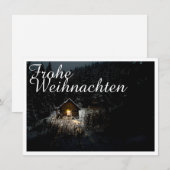 Carte Vœux de Noël avec maison de sorcière (Devant / Derrière)