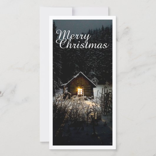 Carte Vœux de Noël avec Maison de Sorcière (Devant)